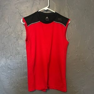Adidas Mens Red & Black Performance Tank